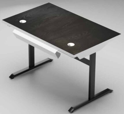 میز گیمینگ ارگونومی تایتان Gaming Desk TITAN RGB Black/white